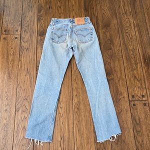 High waisted straight leg Levi jeans